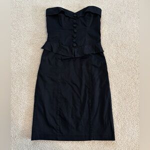 Betsey Johnson Black Strapless Dress